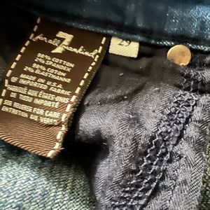 Wide leg crop seven jeans